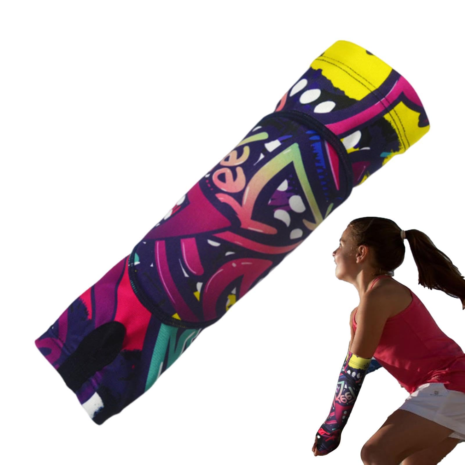 Volleyball Arm Sleeves for Youth - Padded Forearm Sleeves with Thumb Hole for Passing & Hitting | Protective Gear for Volleyball Training & Games