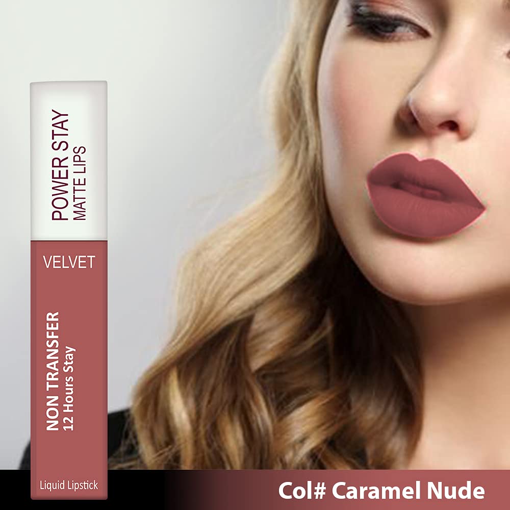 ForSure® Long-Lasting Liquid Matte Lipstick & Nail Polish Set - Waterproof, Smudge-Proof (Glossy Nude & Peach Nude Shades) | Perfect for Daily Wear, Parties & Special Occasions