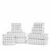 Organic Cotton Wave Plush Striped 16-Piece Bath Towel Set - Soft & Absorbent for Spa, Beach & Luxury Home Use