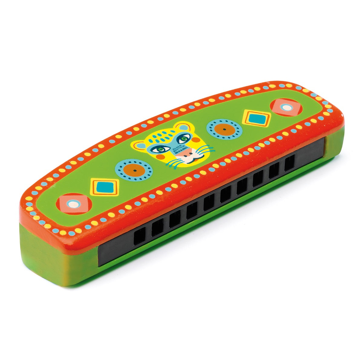 Djeco Wooden Harmonica - Premium Kids Musical Instrument for Beginners | Fun & Educational Toy for Children's Music Development | Perfect for Home, School & Outdoor Play