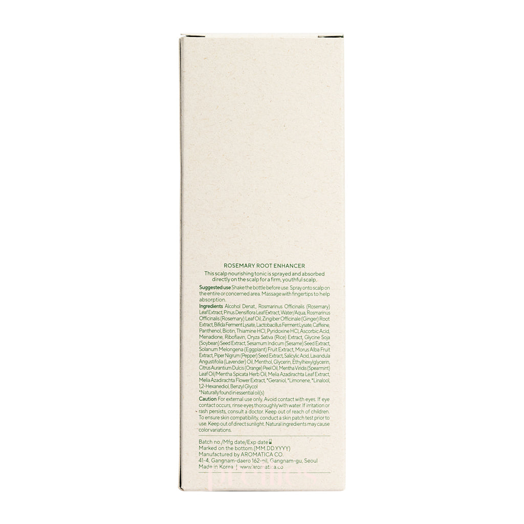 AROMATICA Rosemary Root Enhancer 100ml - Natural Hair Growth Treatment for Thicker, Stronger Hair | Perfect for Daily Scalp Care & Damaged Hair Repair