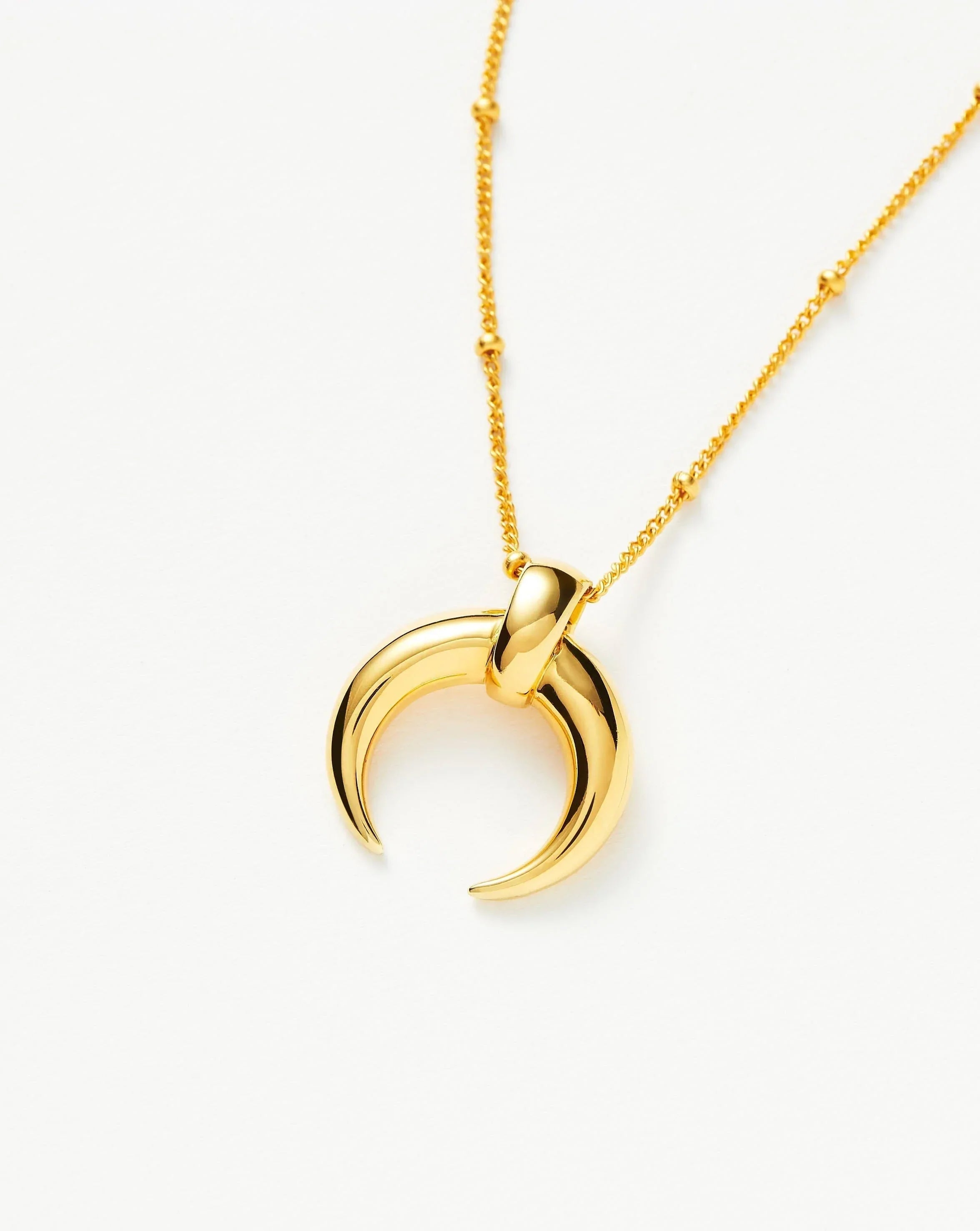 Lucy Williams Large Horn Necklace - Boho Statement Jewelry for Women, Handmade Natural Resin Pendant Necklace | Perfect for Festivals, Parties & Everyday Wear