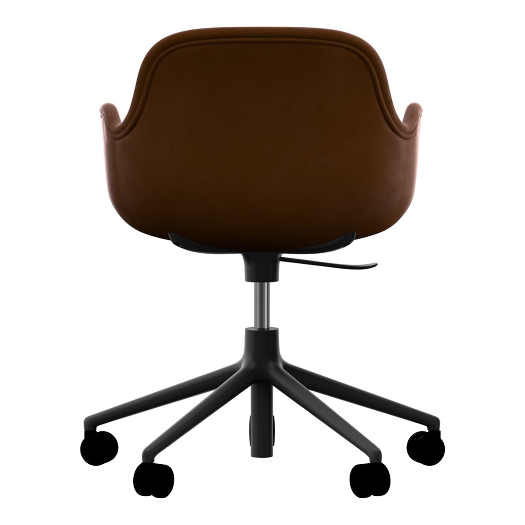 Ergonomic Form Armchair with 5W Swivel Base & Gas Lift Mechanism - Upholstered Office Chair for Home & Workspace Comfort