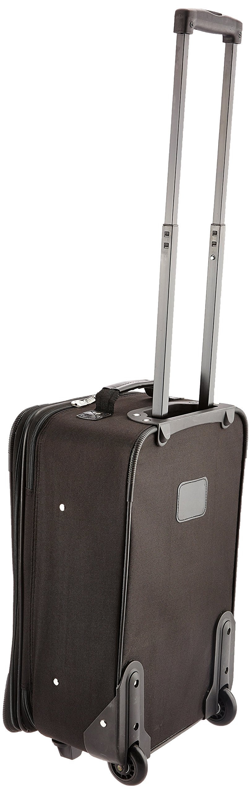 Rockland Fashion Softside Upright Luggage Set - 2-Piece (14/19 Inch) Black & Gray Carry On Suitcase for Travel, Business Trips & Vacations | Lightweight Durable Spinner Luggage with Smooth Wheels