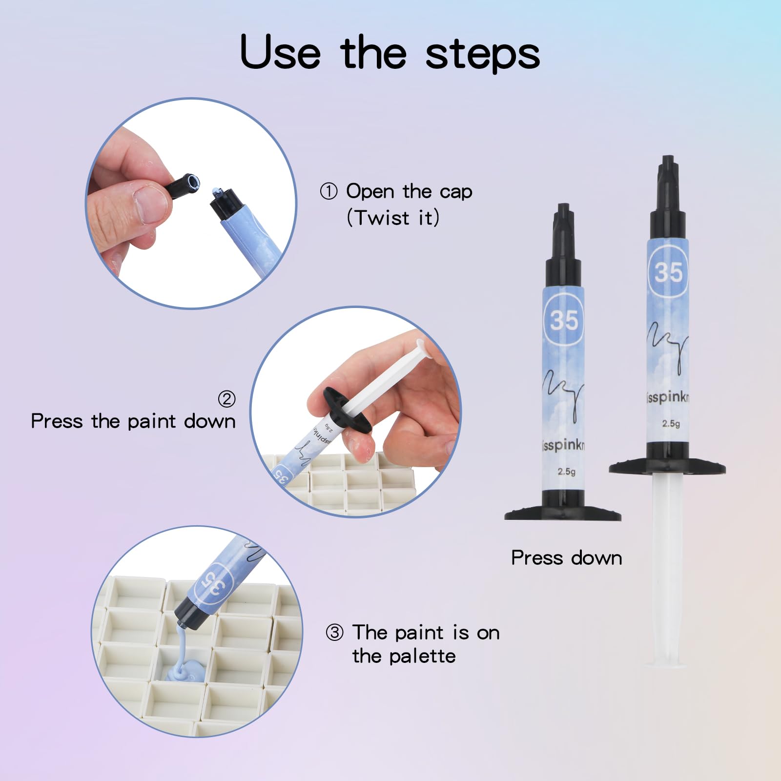 40 Colors UV LED Gel Palette for Nail Art - DIY Painting Gel with Individual Squares | Perfect for Salon, Home Manicure & Nail Design Practice