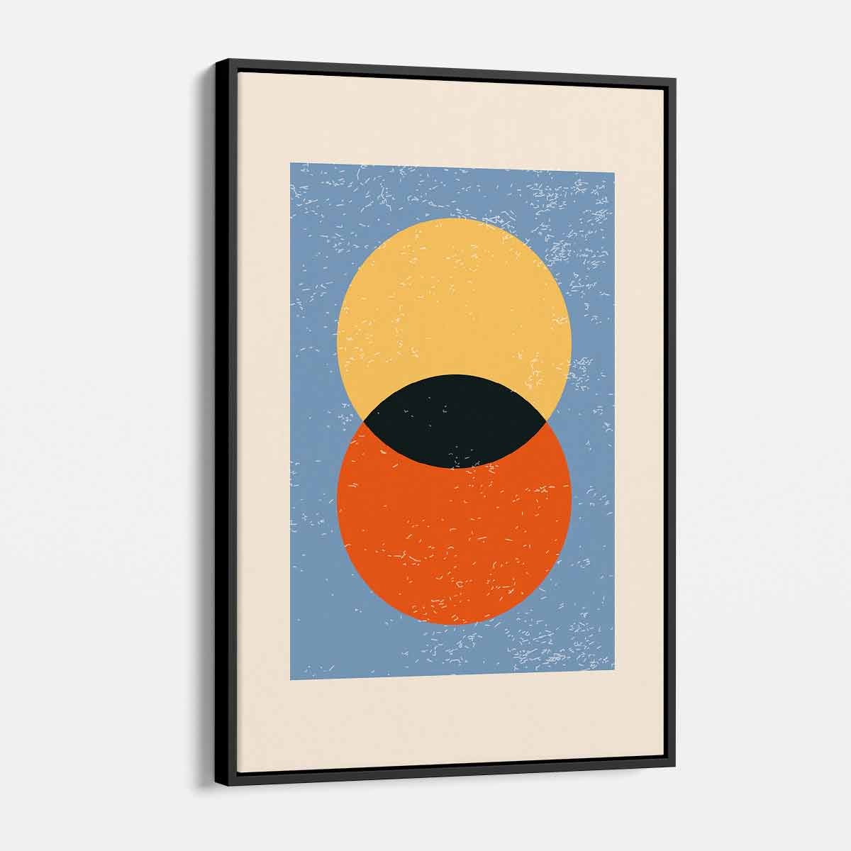 Orange Circle Wall Art Canvas 0668 - Modern Abstract Painting for Living Room, Bedroom & Office Decor
