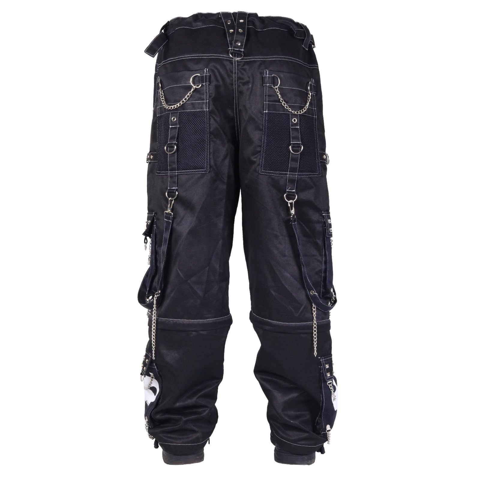 Gothic Bondage Black Big Skull Punk Rock Emo Pants for Men - Alternative Fashion Trouser | USA Sizing | Perfect for Concerts, Halloween & Alternative Style Outfits