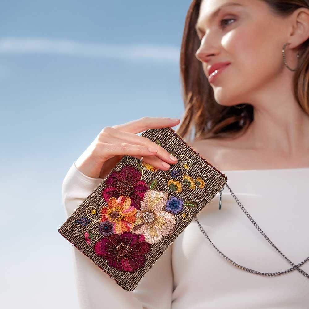Stylish Budding Romance Crossbody Phone Bag by Mary Frances - Perfect for Everyday Use, Travel & Date Nights