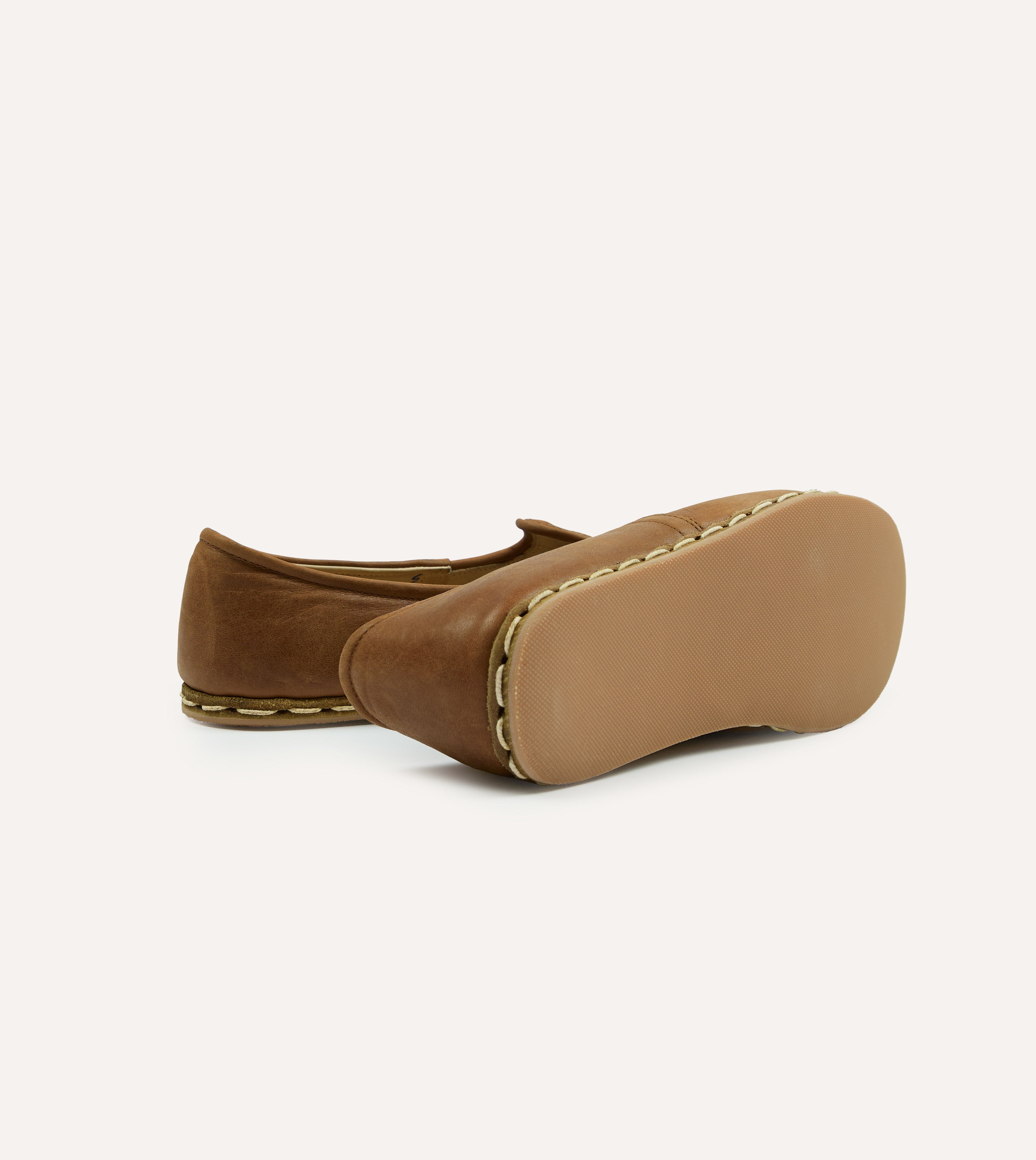 Sabah Fort Worth Brown Leather Shoes - Handmade Genuine Leather Loafers for Men & Women | Comfortable & Stylish for Casual Wear, Office, Travel & Everyday Use
