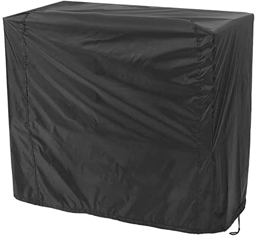 Waterproof BBQ Grill Cover with PU Coating - Heavy-Duty Polyester Outdoor Barbecue Protector for Garden & Patio (145x61x117cm, Black) - Perfect for Charcoal, Gas & Smoker Grills
