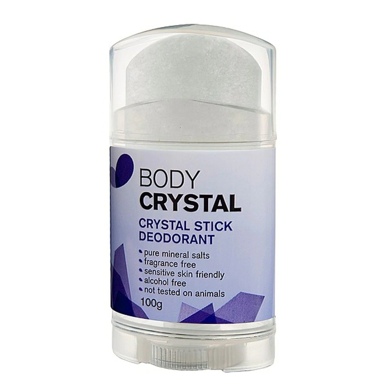 Natural Crystal Deodorant Stick - Fragrance Free & Mineral-Based for Sensitive Skin | All-Day Odor Protection for Men & Women | Eco-Friendly & Aluminum-Free Body Care