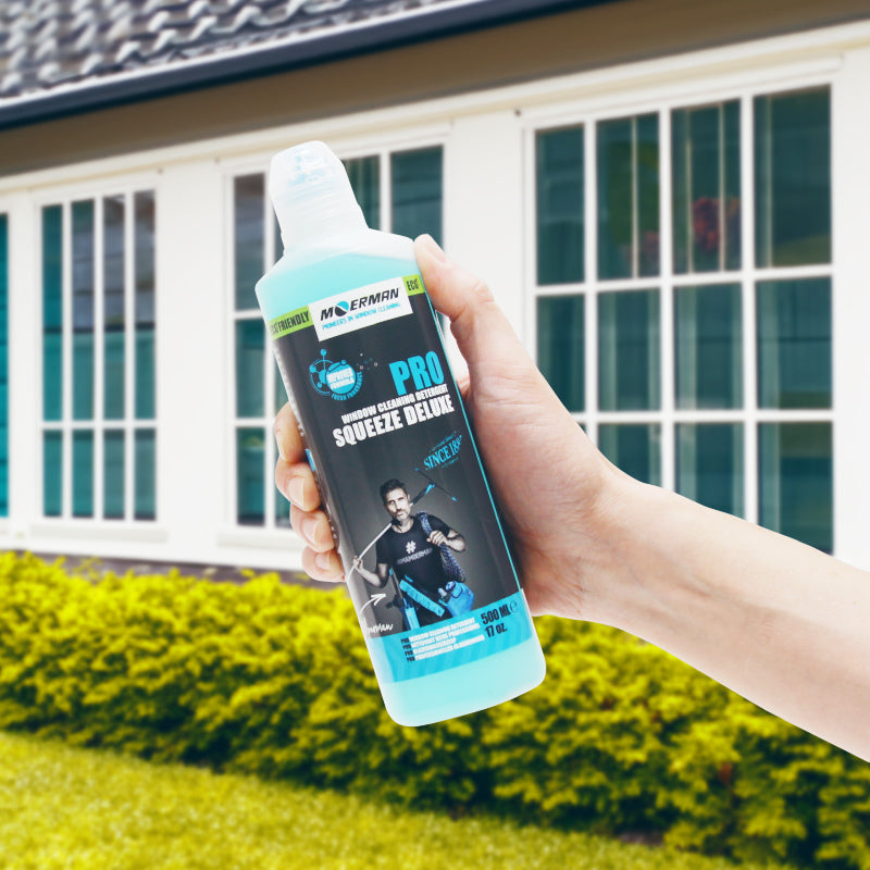 Moerman Pro Squeege Deluxe Window Cleaning Detergent 500ml - Streak-Free Solution for Glass, Mirrors & Shower Doors