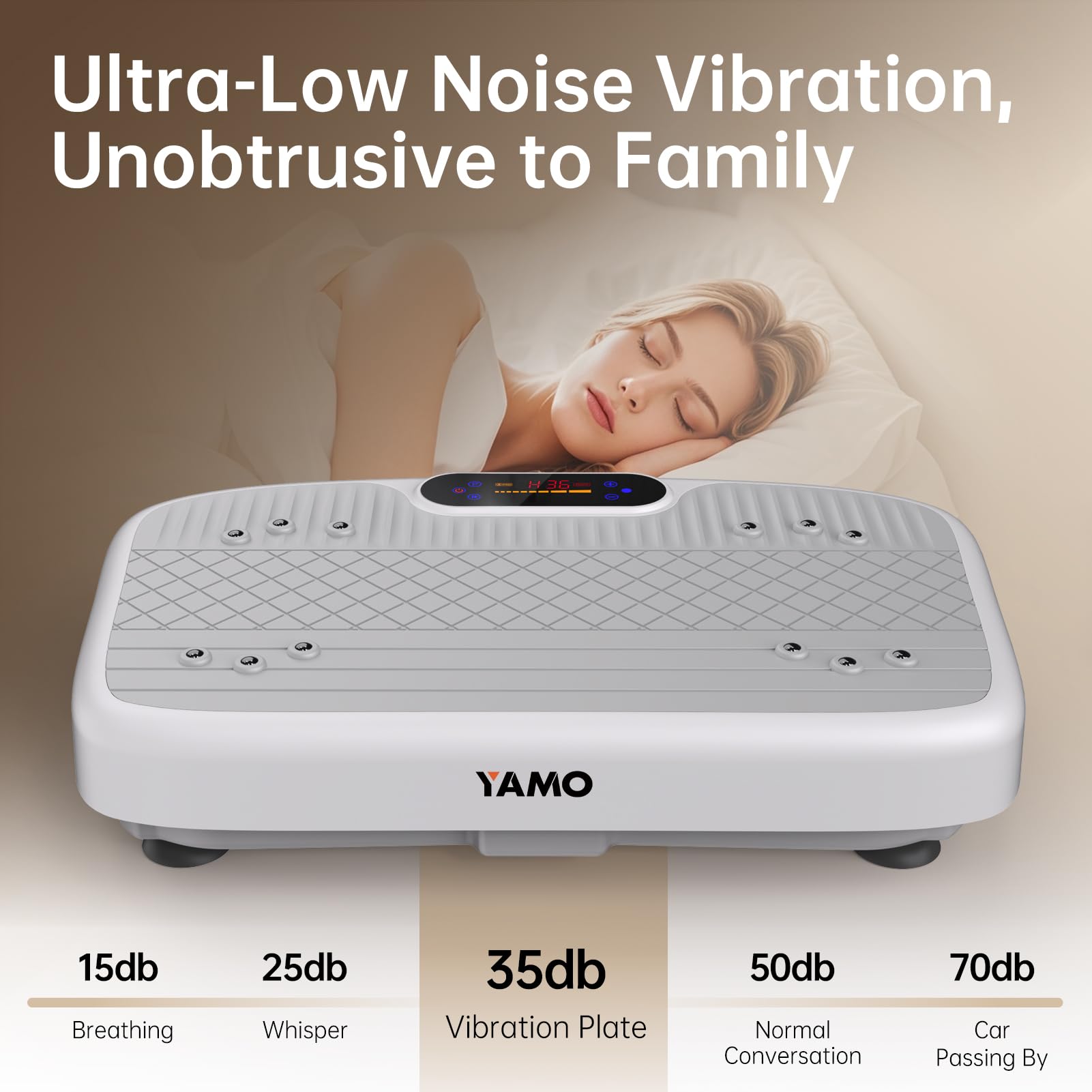 YAMO Vibration Plate Exercise Machine - Full Body Workout Platform with Remote Control for Weight Loss, Muscle Toning & Wellness | Home Gym Equipment for Fitness & Recovery