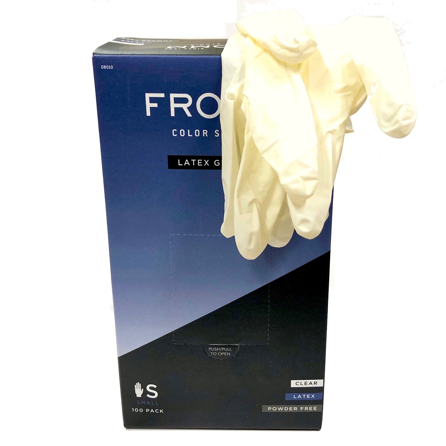 Fromm Powder-Free Latex Gloves - 100 Count (Sizes S, M, L, XL) - Ideal for Medical, Dental, Cleaning & Food Handling