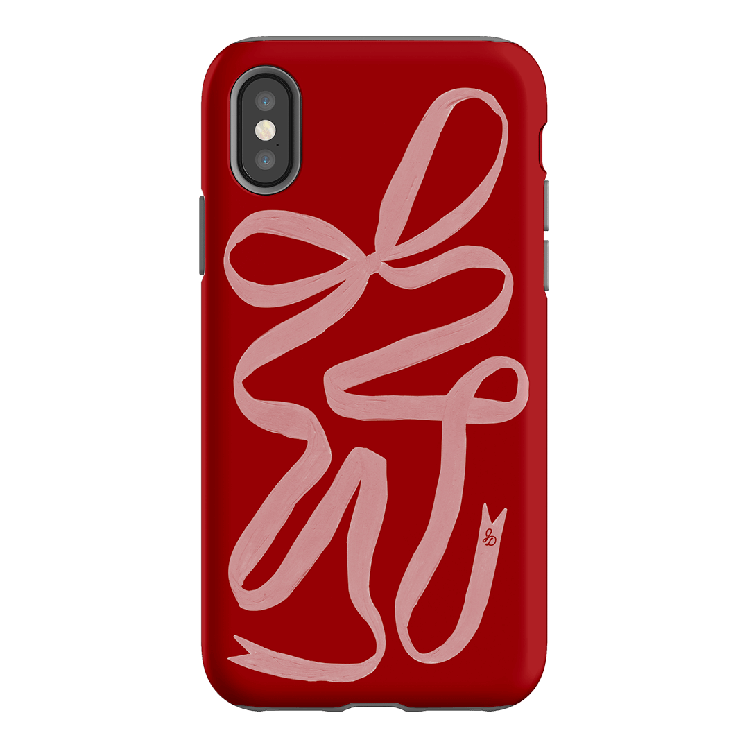 Cupid's Bow Ribbon Phone Case for iPhone & Samsung - Elegant Valentine's Day Gift for Her, Romantic Couple Accessory | Perfect for Dating, Anniversaries & Special Occasions