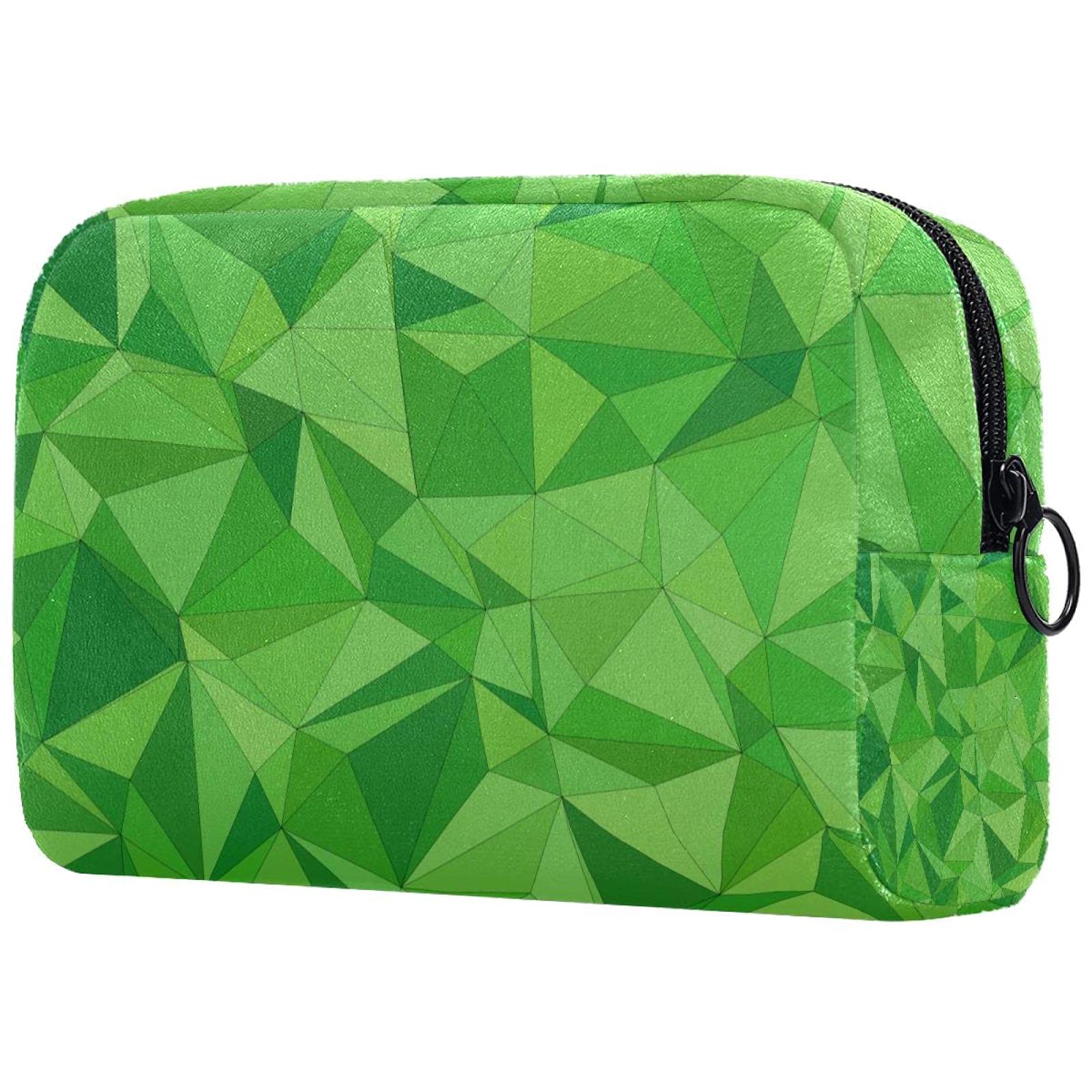 Large Travel Makeup Bag with Zipper - Geometric Mosaic Tile Design, Versatile Cosmetic Organizer for Women & Girls | Perfect for Vacation, Gym, Work & Daily Essentials Storage