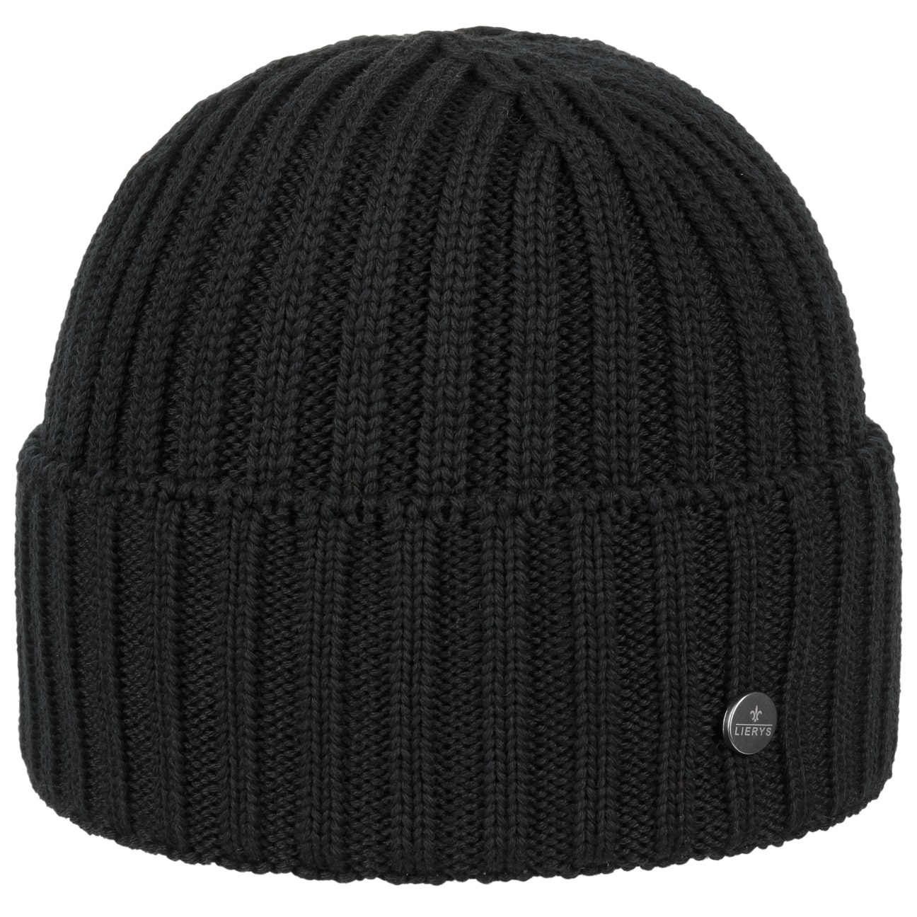 Lierys Merino Wool Knit Beanie with Foldable Cuff - Warm Winter Hat for Men & Women - Perfect for Skiing, Hiking, and Cold Weather Activities