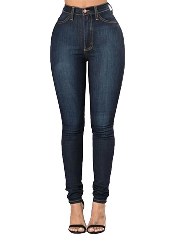 Andongnywell Women's High Rise Stretch Skinny Jeans - Pull On Butt Lifting Denim Pants for Juniors | Comfortable & Flattering Fit for Casual Wear, Office & Night Out