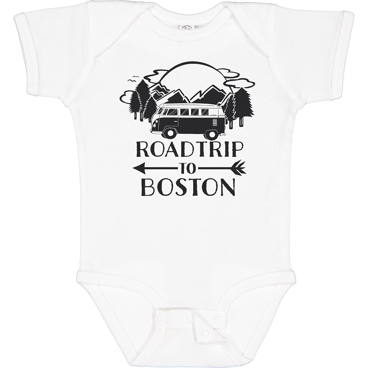 Inktastic Road Trip To Boston Baby Bodysuit - Cute Travel-Themed Onesie for Infants & Toddlers - Perfect for Family Vacations, Boston Trips & Photo Shoots