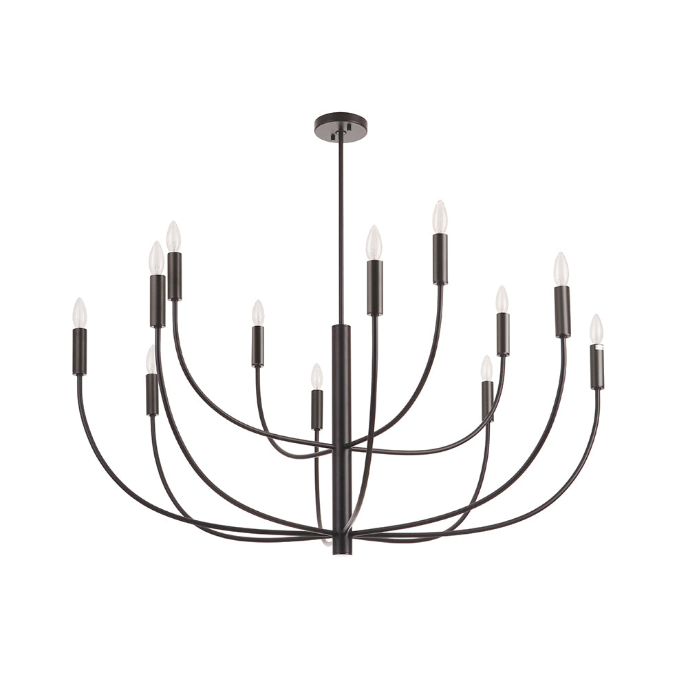 Hayden 12-Light Modern Crystal Chandelier - Elegant Dining Room Lighting Fixture for Home Decor | Perfect for Living Room, Bedroom, or Entryway