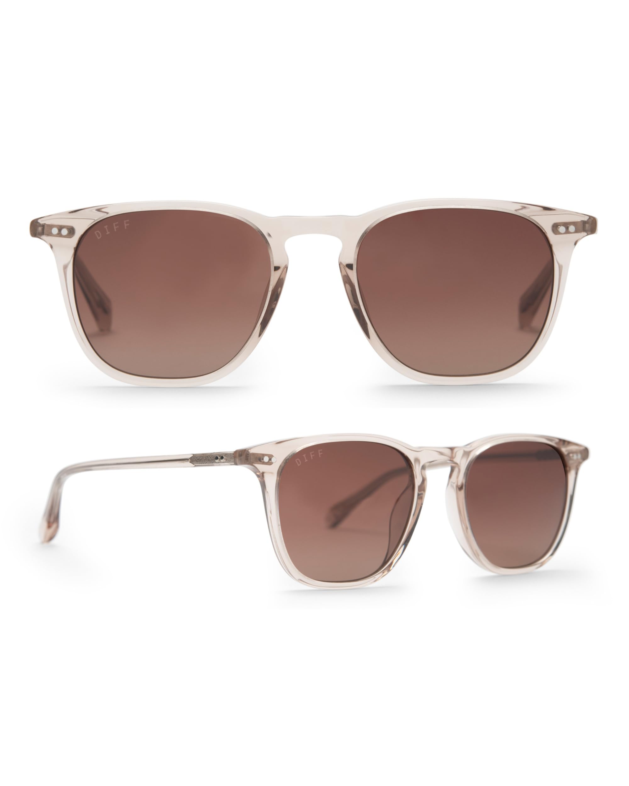 DIFF Maxwell Designer Square Sunglasses for Men & Women - UV400 Polarized Protection - Fashionable & Durable for Driving, Beach & Outdoor Activities