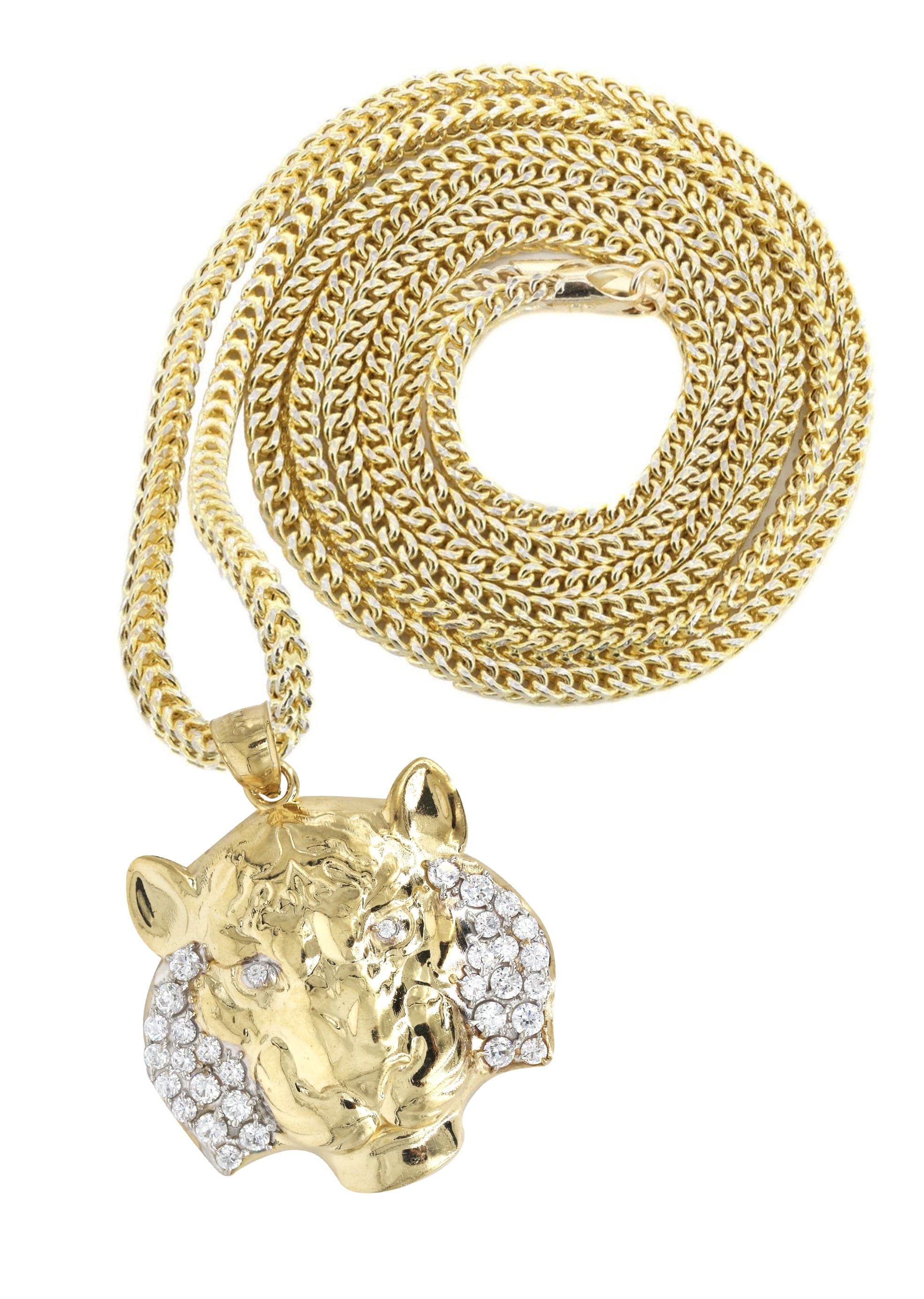 10K Yellow Gold Lion Head Necklace for Men & Women - 19.4 Grams Solid Gold Pendant - Perfect for Gifts, Birthdays & Special Occasions