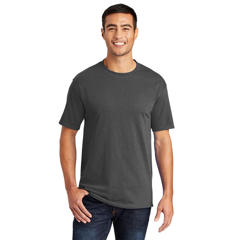 Port & Company Men's Tall 50/50 Cotton Polyester Blend T-Shirts - Comfortable Work & Casual Wear for Everyday Use