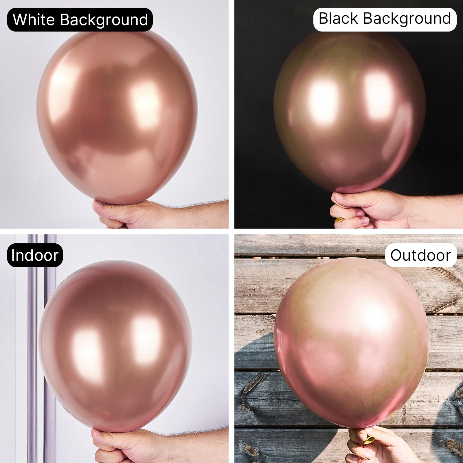 100pcs 12 Inch Metallic Rose Gold Balloons for Party Decorations - Perfect for Balloon Garlands, Arches, Bachelorette Parties & Weddings | Elegant Rose Gold-G107 Balloons for Birthdays, Baby Showers & Special Events