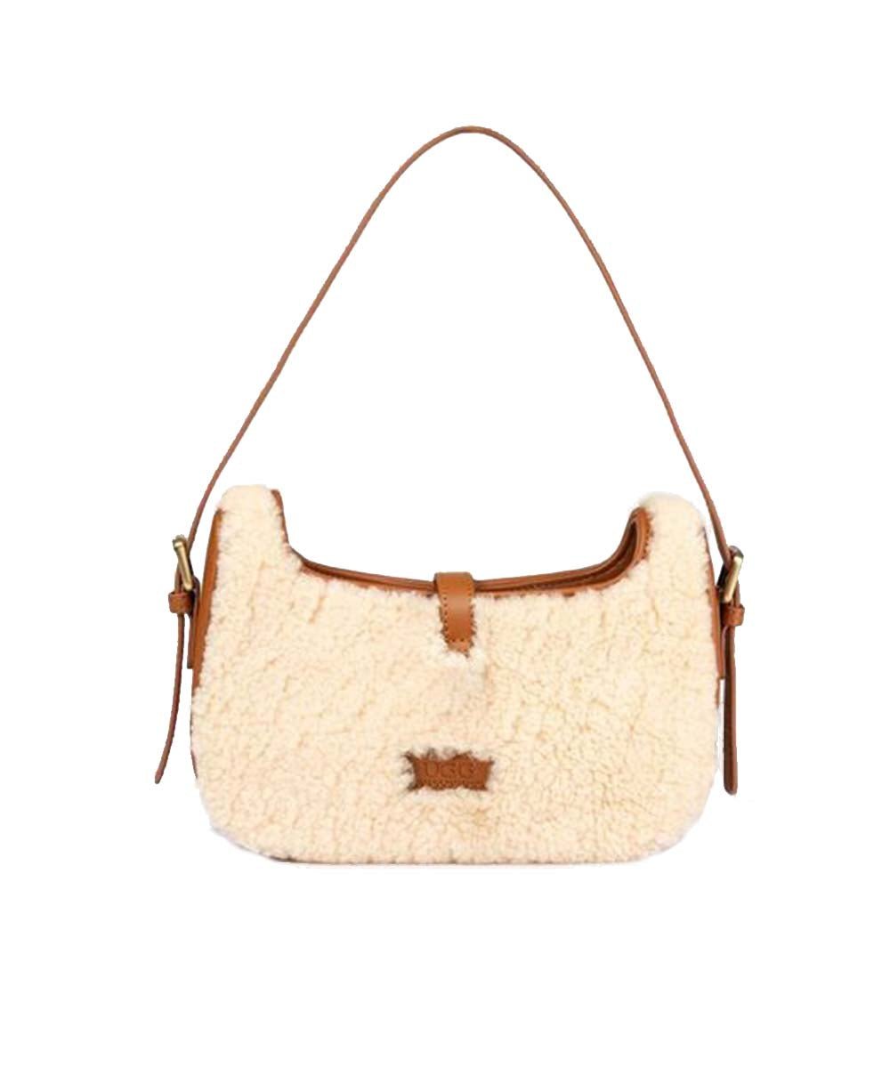 UGG Women's Curly Shoulder Bag - Genuine Leather Crossbody Purse for Everyday Use, Work & Travel | Fashionable & Functional Handbag