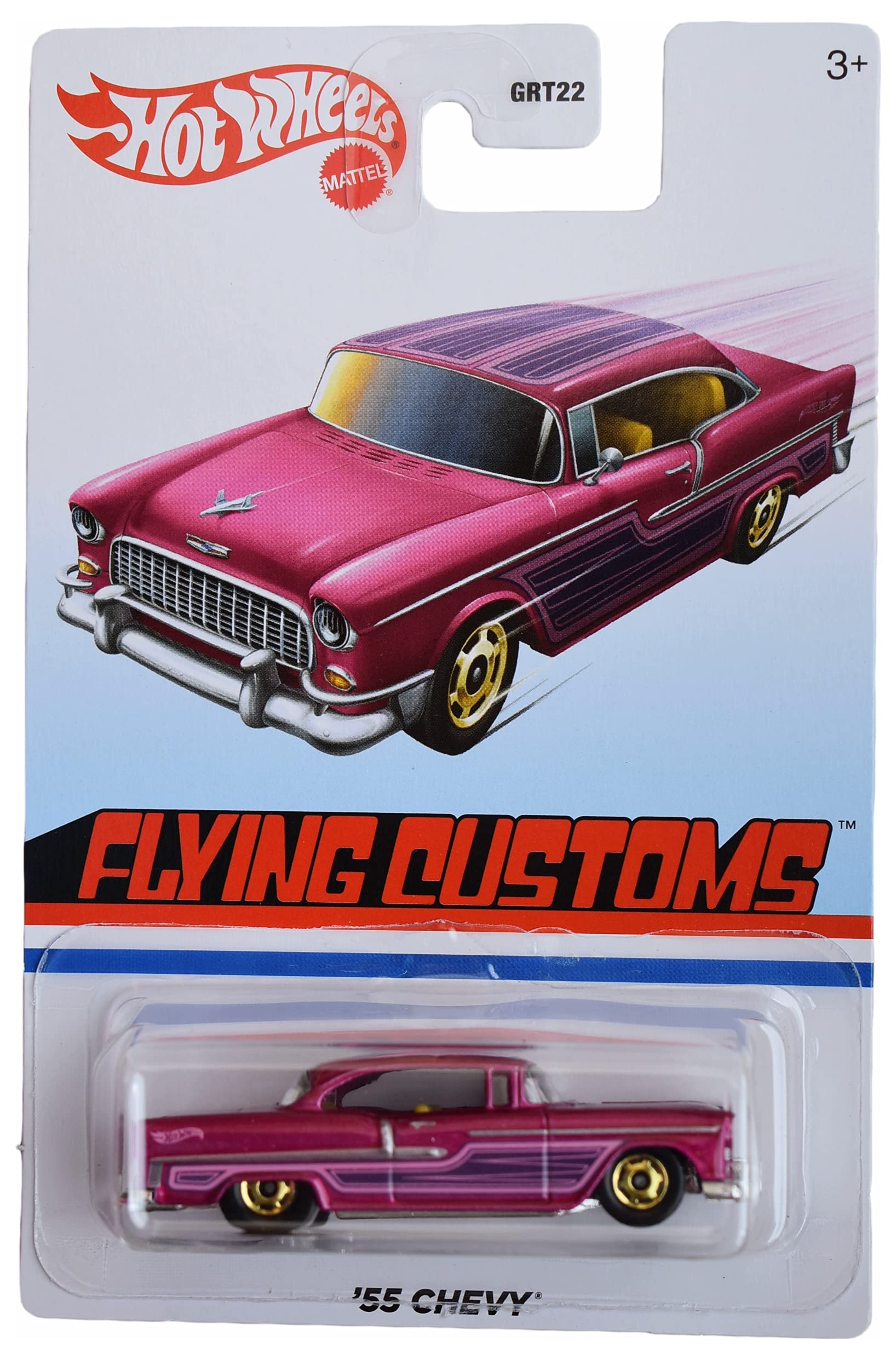 Hot Wheels 1:64 Scale '71 Plymouth GTX Diecast Car - Red Flying Customs Series for Kids & Collectors - Perfect for Play, Display, and Racing Games