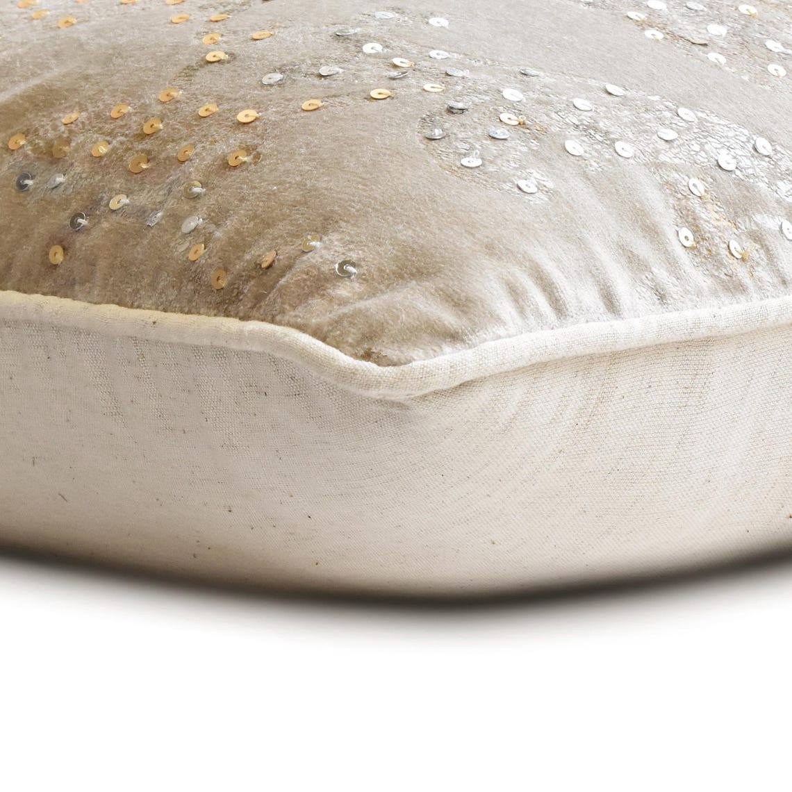 Aurum Shine Silver & Gold Velvet Throw Pillow Cover - Luxury Decorative Cushion Cover for Sofa, Bed, Living Room & Home Decor
