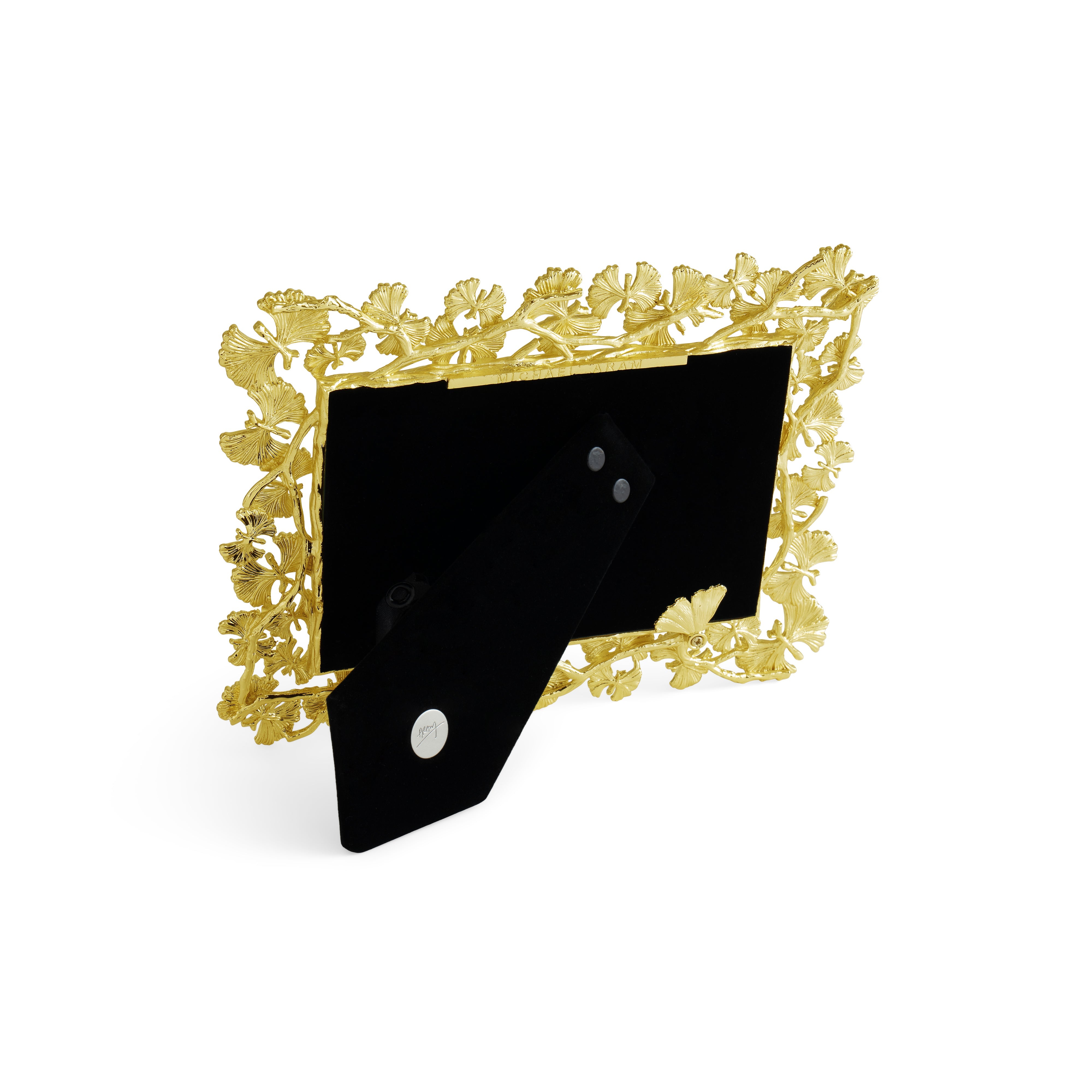 Butterfly Ginkgo Gold Sculpted Photo Frame 4x6 - Elegant Home Decor for Wall Display, Tabletop, and Gift Giving