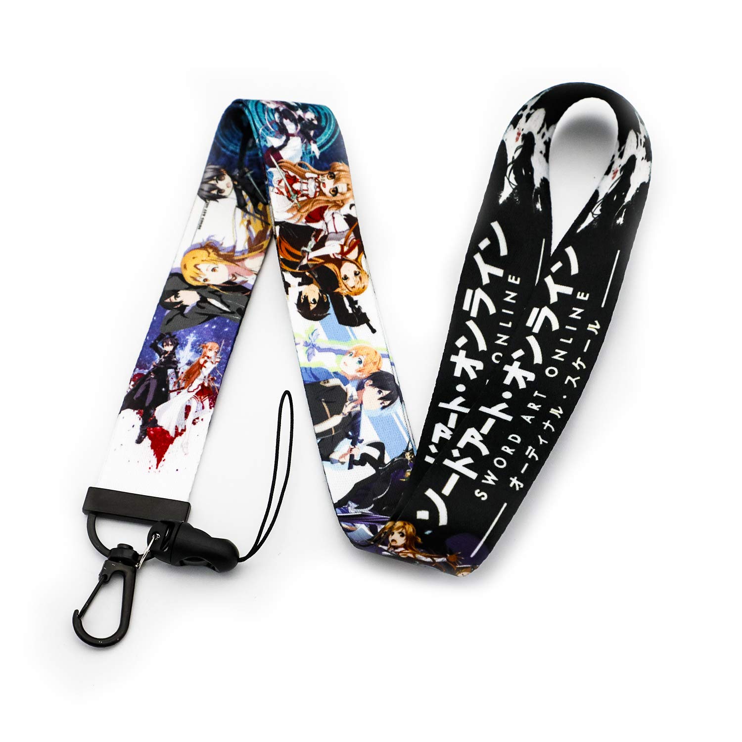 Sword Art Online Anime Keychain - Kirito & Asuna ID Badge Holder & Lanyard for Cosplay, Conventions, and Anime Fans (LY-Sword) - Perfect for Anime Events, Work IDs, and Key Organization
