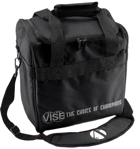 Premium Black 1 Ball Tote Bowling Bag with Vise Handle - Perfect for League Play & Practice Sessions