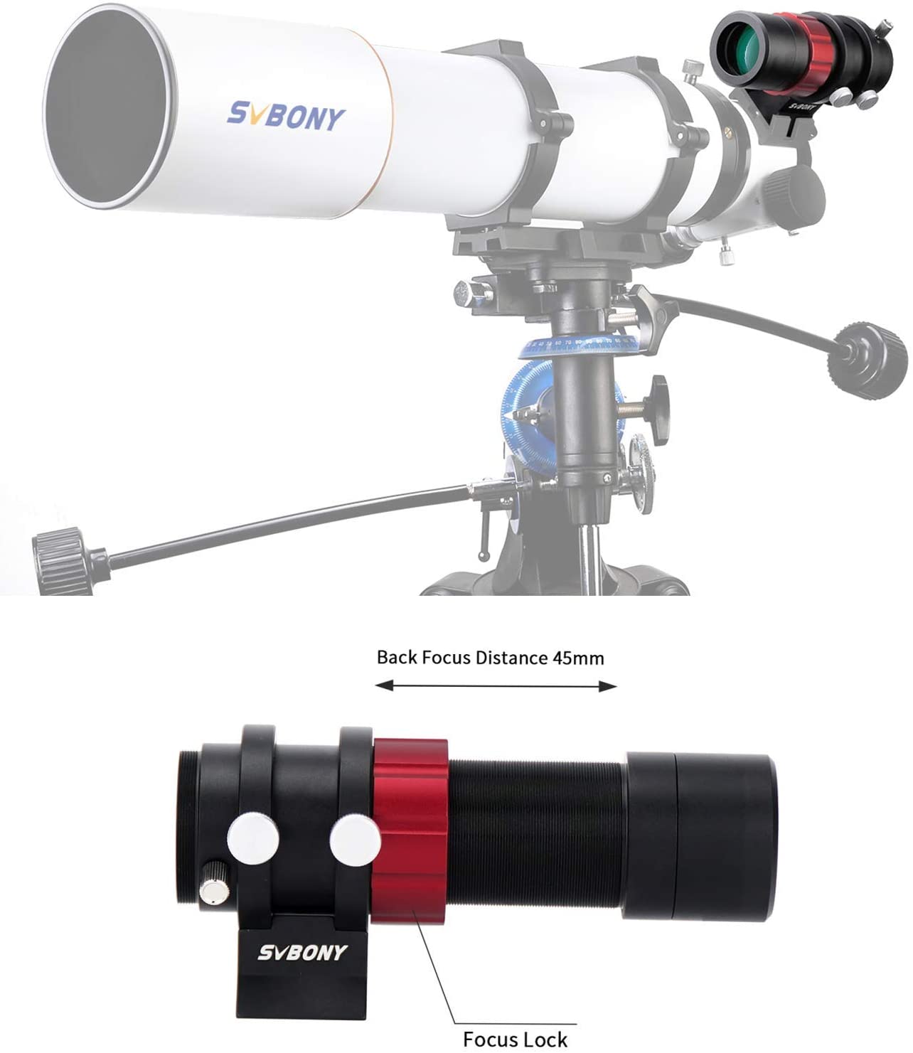 SVBONY 30mm f/4 Mini Guide Scope - Compact & Lightweight Telescope for Astronomy, Stargazing, and Outdoor Adventures - Perfect for Night Sky Observation, Hunting, and Wildlife Watching