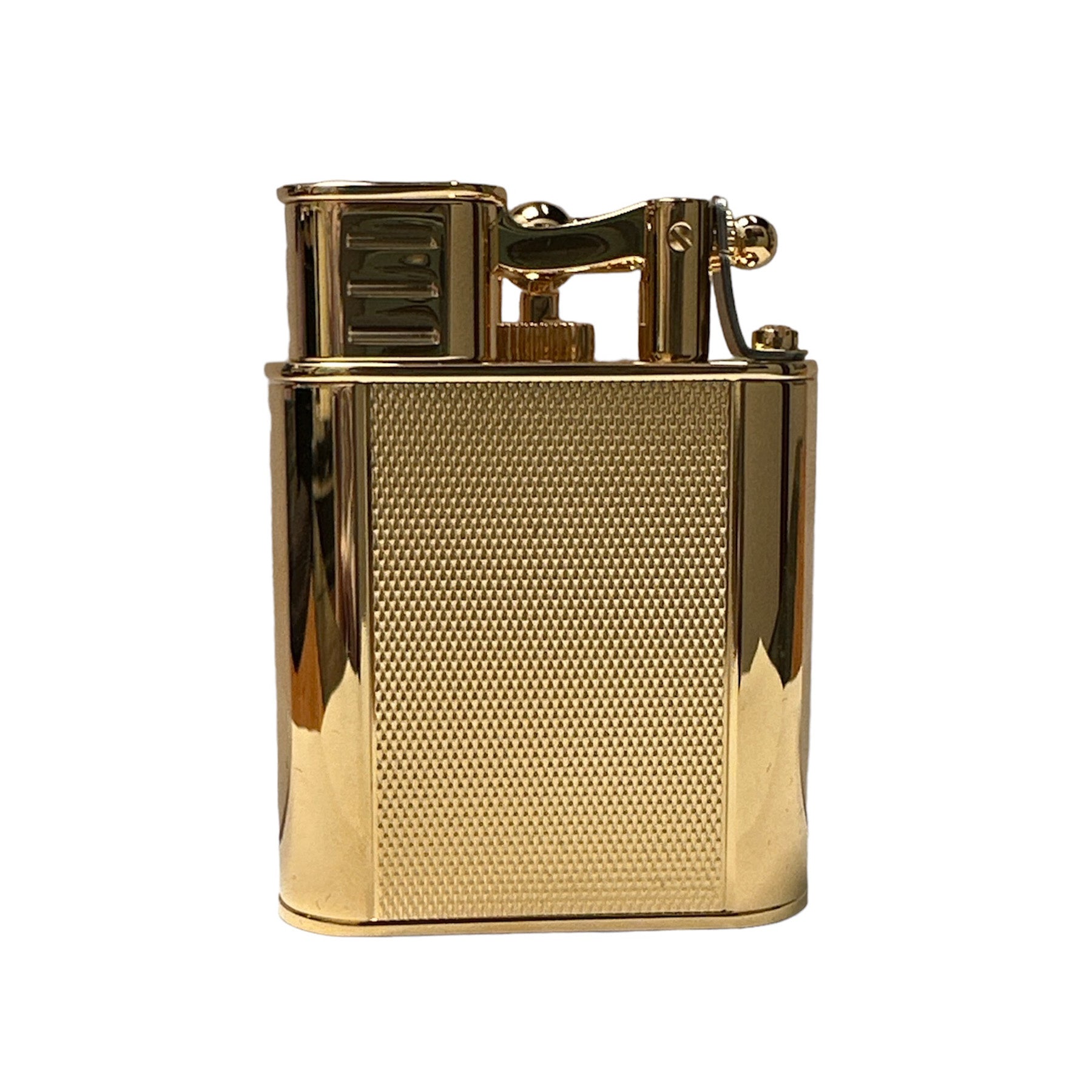 Dunhill Unique Turbo Barley Gold Plated Cigar Lighter - Premium Windproof Butane Lighter for Cigars, Cigarettes & Outdoor Use - Perfect for Smoking, Gifts & Collectors