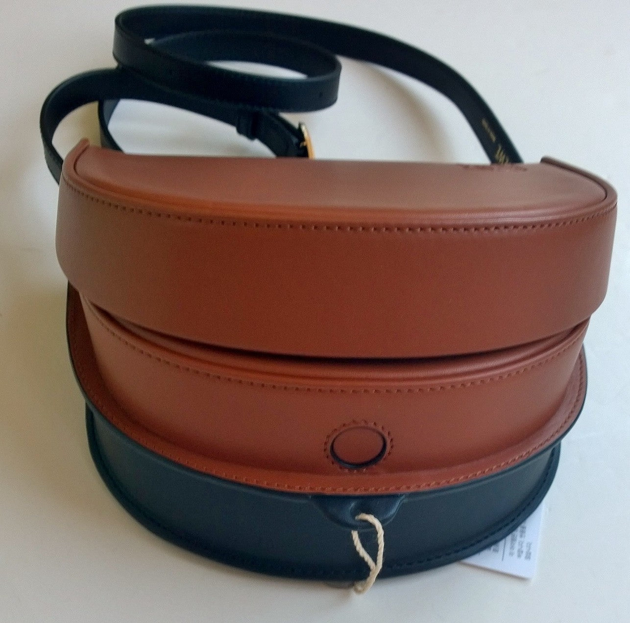 Loewe Duo Heel Bag in Tan and Black - Stylish Crossbody Purse for Women | Perfect for Everyday Use, Travel & Special Occasions