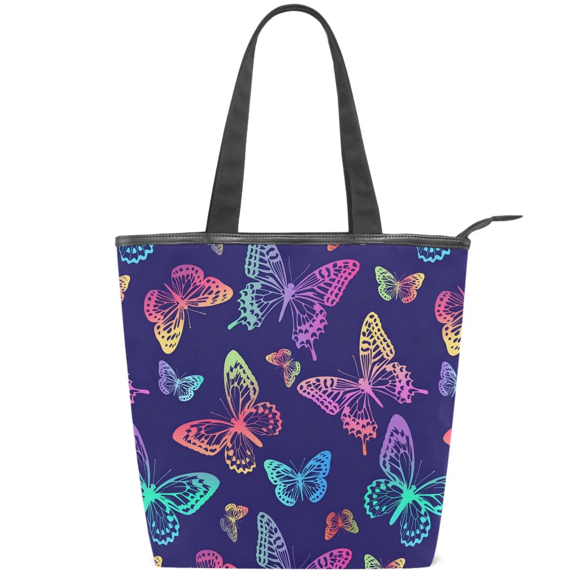 Stylish Women's Canvas Tote Bag with Daisy Print - Fashionable Shoulder Bag for Work, Shopping & Daily Use | Durable Handbag Purse for Office, Beach, Travel & Casual Outings