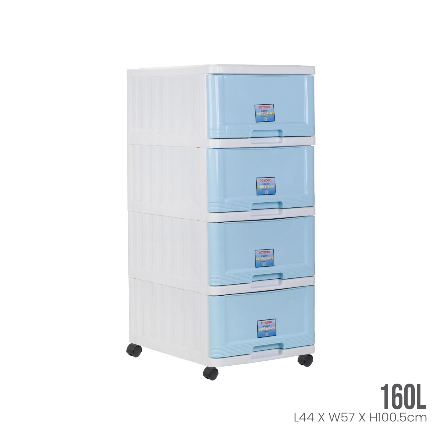 4-Tier Rolling Utility Cart with Wheels - Heavy Duty Metal Storage Organizer for Kitchen, Office, Bathroom, or Garage Organization