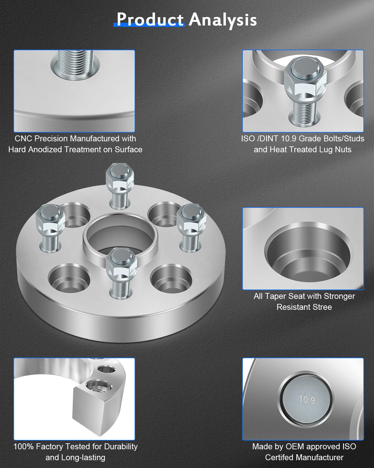 ECCPP 4pcs 1 Inch 4x100 Hub Centric Wheel Spacers - 4 Lug 4x100mm to 4x100mm - Compatible with Toyota Echo (1993-2002), Corolla (1989-1997), Tercel (1989-1997), and More - Perfect for Enhanced Wheel Fitment and Custom Stance Upgrades