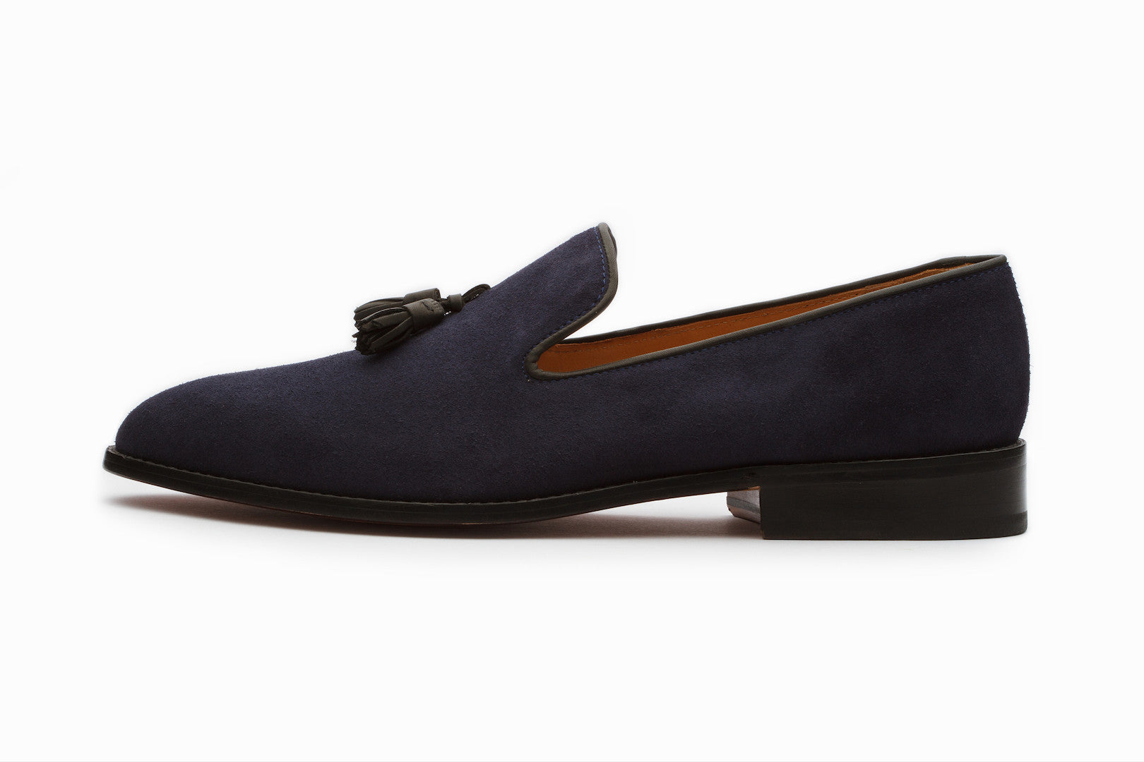 Stylish Navy Suede Tassel Loafers for Women - Comfortable Slip-On Dress Shoes for Office, Casual Outfits & Special Occasions