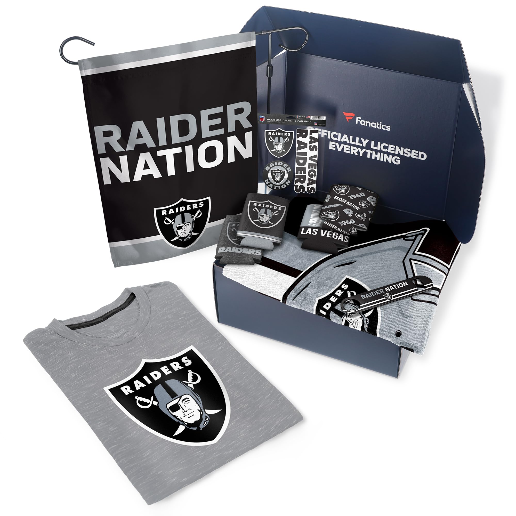 Fanatics NFL Pack Tailgate Game Day Essentials T-Shirt Gift Box - $107+ Value | Perfect for Football Parties, Tailgating & Super Bowl Gifts