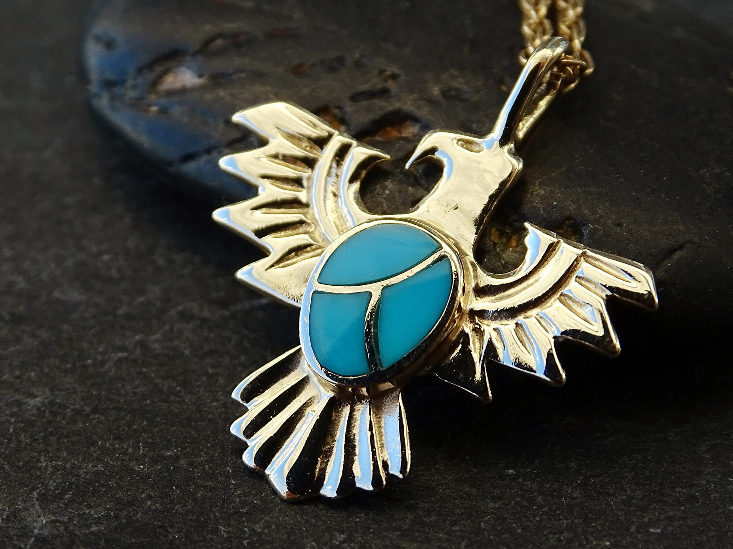 Dainty Thunderbird Pendant Necklace - Small Gold Charm Jewelry, Native American Style Good Luck Talisman - Unique Anniversary Gift for Women, Perfect for Special Occasions & Everyday Wear