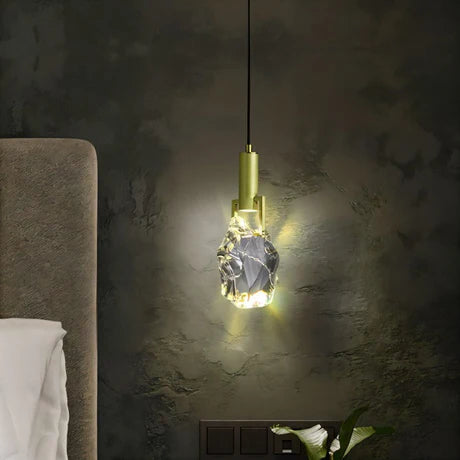Modern Crystal Pendant Light - Elegant Ceiling Fixture for Dining Room, Kitchen Island & Bedroom Decor | Dimmable LED Chandelier Lighting