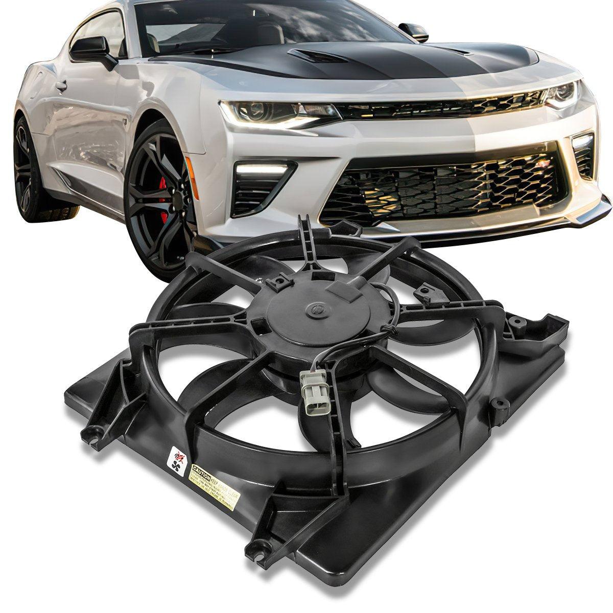 2007-2009 Hyundai Santa Fe Left Side Radiator Cooling Fan Assembly (Part #HY3115113) - Replacement Cooling Fan for Engine Overheating Prevention & AC Performance
