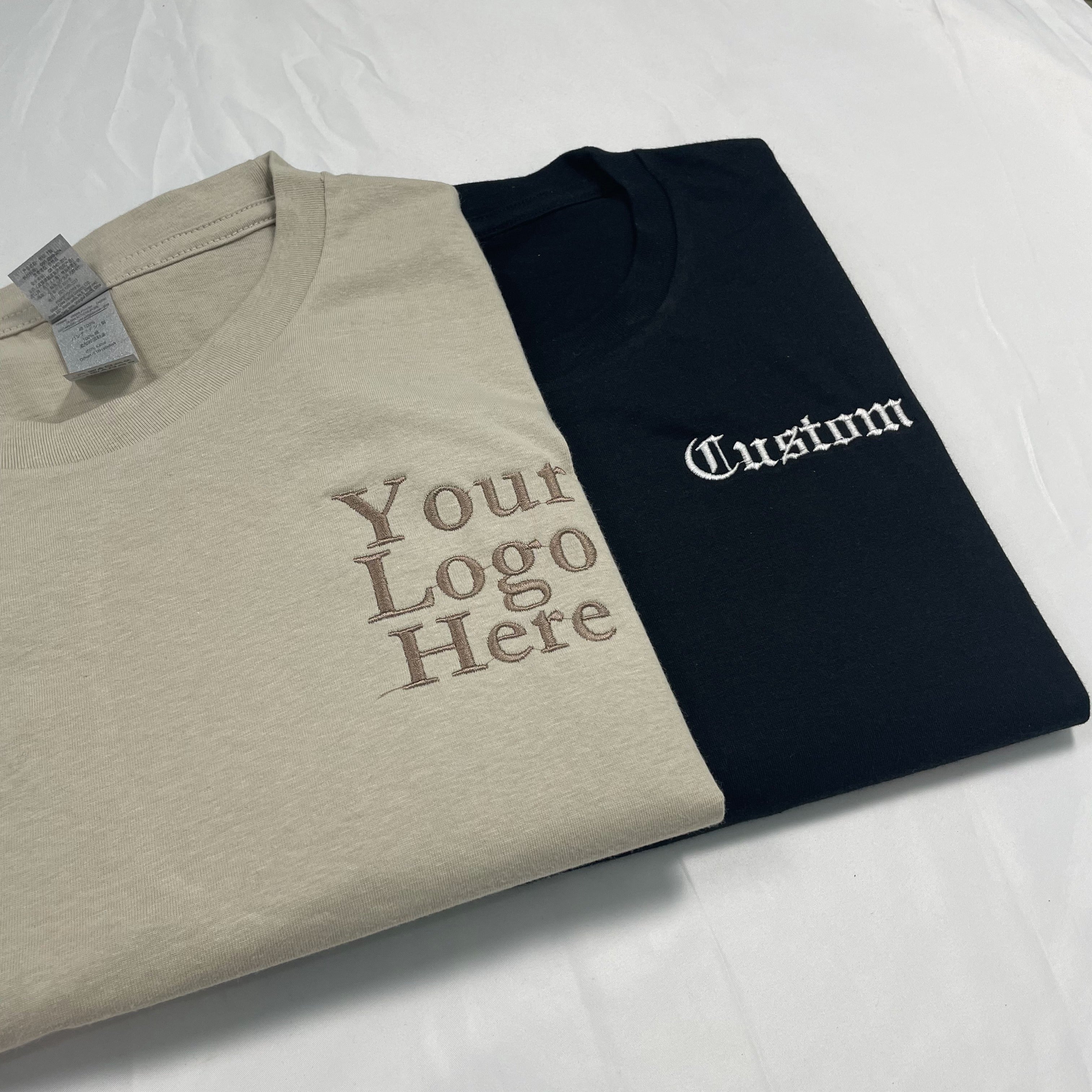 Custom Embroidered Comfort Color® T-Shirts with Text Logo - Soft Cotton Tees for Casual Wear & Personalized Gifts
