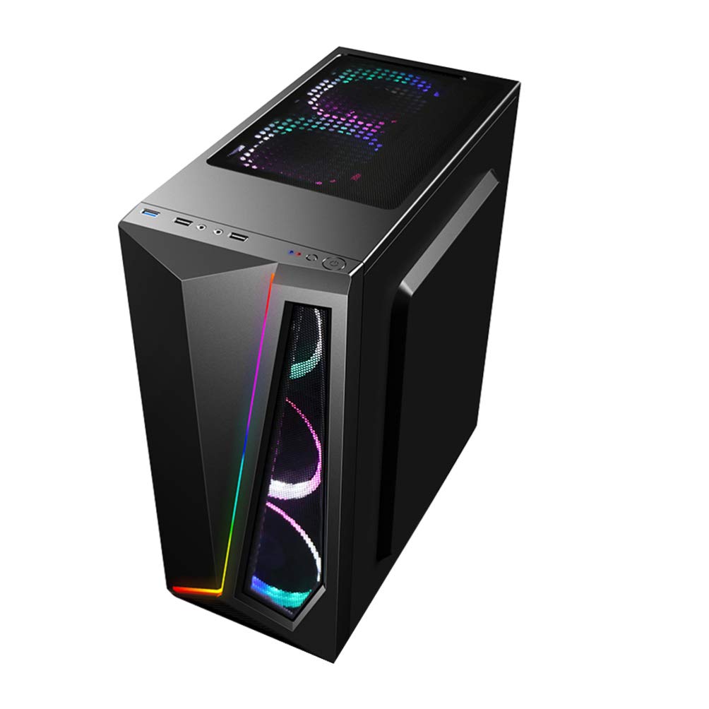 OSALADI RGB Gaming PC Case - High Performance Computer Case for Home & Office Use, Perfect for Gaming Rigs and Workstations