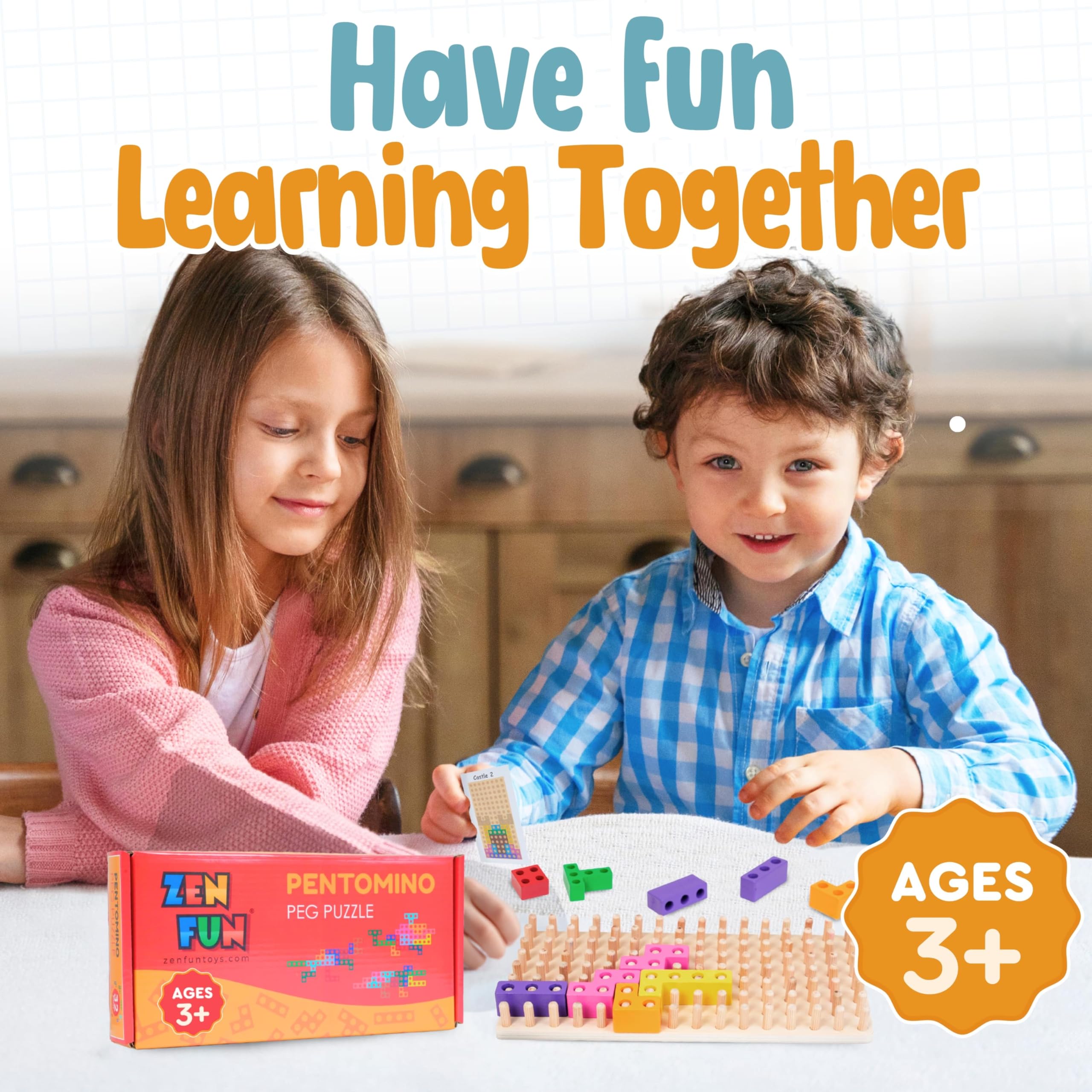 Montessori Wooden Animal Block Puzzle for Kids Ages 4+ | Spatial Intelligence Learning Toy | 60 Design Cards & Peg Puzzle for Creative Play | Perfect for Homeschooling, Classroom & Early Childhood Development