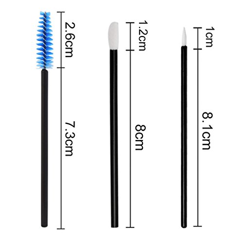 150-Pack Disposable Eyeliner & Mascara Brushes - Blue Makeup Applicator Wands for Precise Eyelash & Lip Application - Perfect for Salon, Home Makeup & Professional Makeup Artists