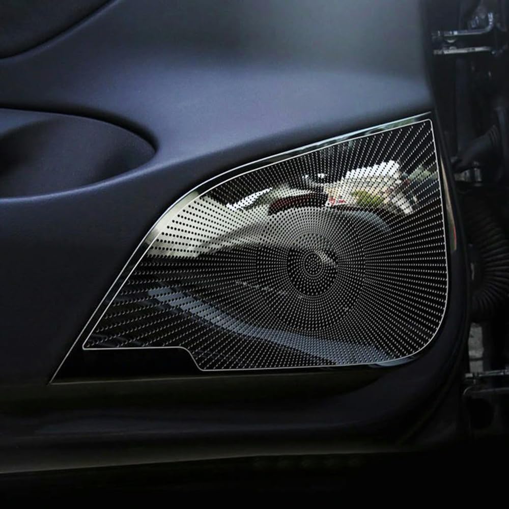 Premium Tesla Model Y Speaker Cover Trim (2021-2024) - Durable Car Door Speaker Grille Protector & Decorative Sticker - Perfect for Interior Upgrade & Sound System Protection